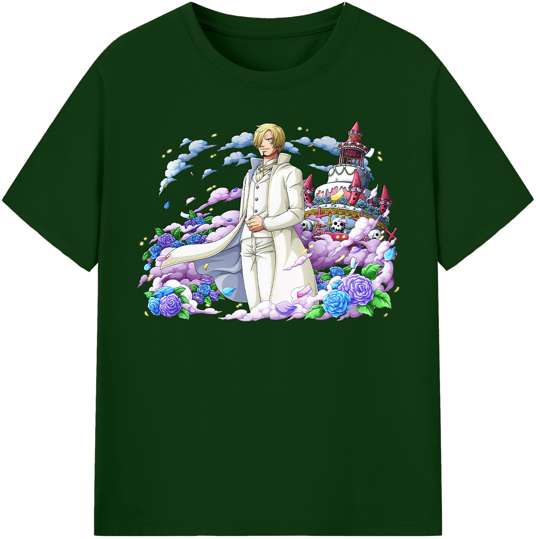 ワンピース サンジ ONE PIECE Sanji 綿100％半袖Tシャツ（フロントプリント）